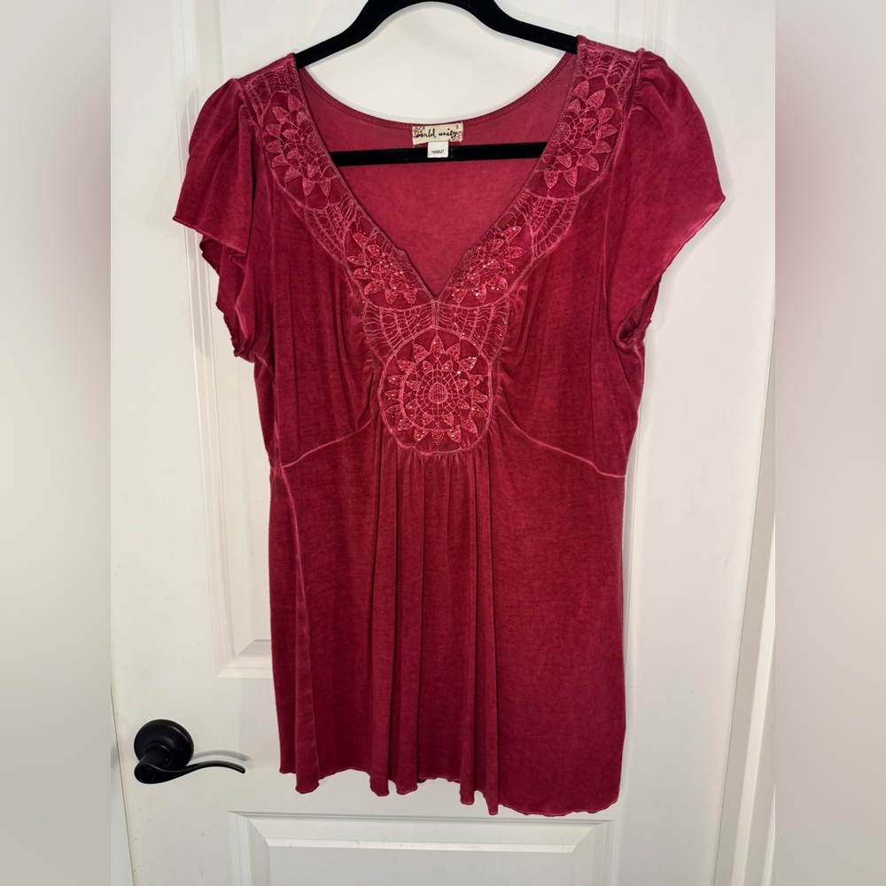 Women’s Small World Unity Tunic T-Shirt.